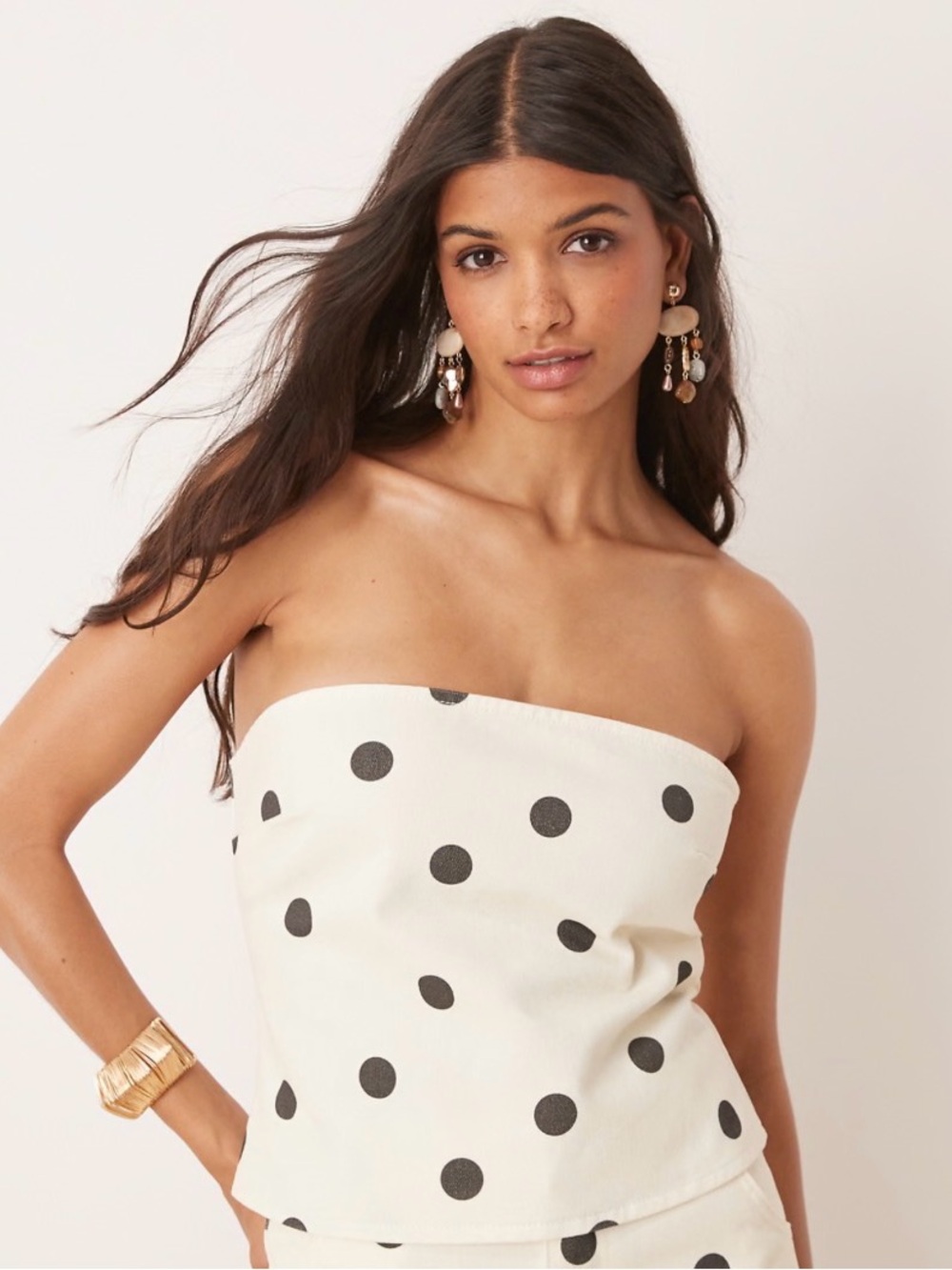 Asos Design denim bandeau top size M